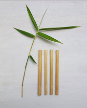 Load image into Gallery viewer, Organic Bamboo Straws (4pcs)